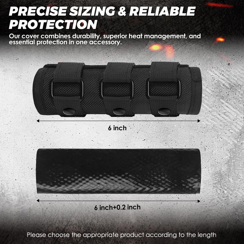 Dizetion 6 Inch Suppressor Cover - 1200°F Heat Resistant, Detachable