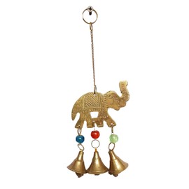 Traditional Indian handicrafts Handmade Decorative Wall & Door hangings with Beads & Brass Metal Strings Bell for Home Decoration Vintage Style Wind Chimes