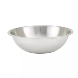 Winco 4 Qt MXHV-400 Stainless Steel 10.63 dia x 3.25 h Mixing Bowl Heavy Duty