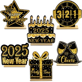 KatchOn, New Years Centerpieces for Tables - Pack of 6, New Year Honeycomb Centerpieces | New Years Eve Party Supplies 2025, Happy New Year Table Centerpieces for Happy New Year Decorations 2025