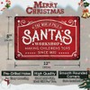 Retro Santa's Workshop Sign - 8x12 Inches Funny Christmas Wall