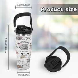 xiiai Christian Tumbler for Women - 30oz Bible Verse Mug with Handle & Straw, Inspirational Travel Cup for Church,Work & Travel, Religious Gifts for Christmas, Birthday& Mothers Day