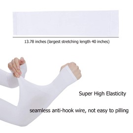 Cooling Arm Sleeves with Thumb Hole, Horuhue 3 Pairs UV Protection Cooling Arm Sleeves Cover for Men & Women Arm Protectation for Outdoor Sports, Golfing, Cycling, Fishing