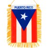 Puerto Rico Country Flag Mini Fringed Banner to Hang on
