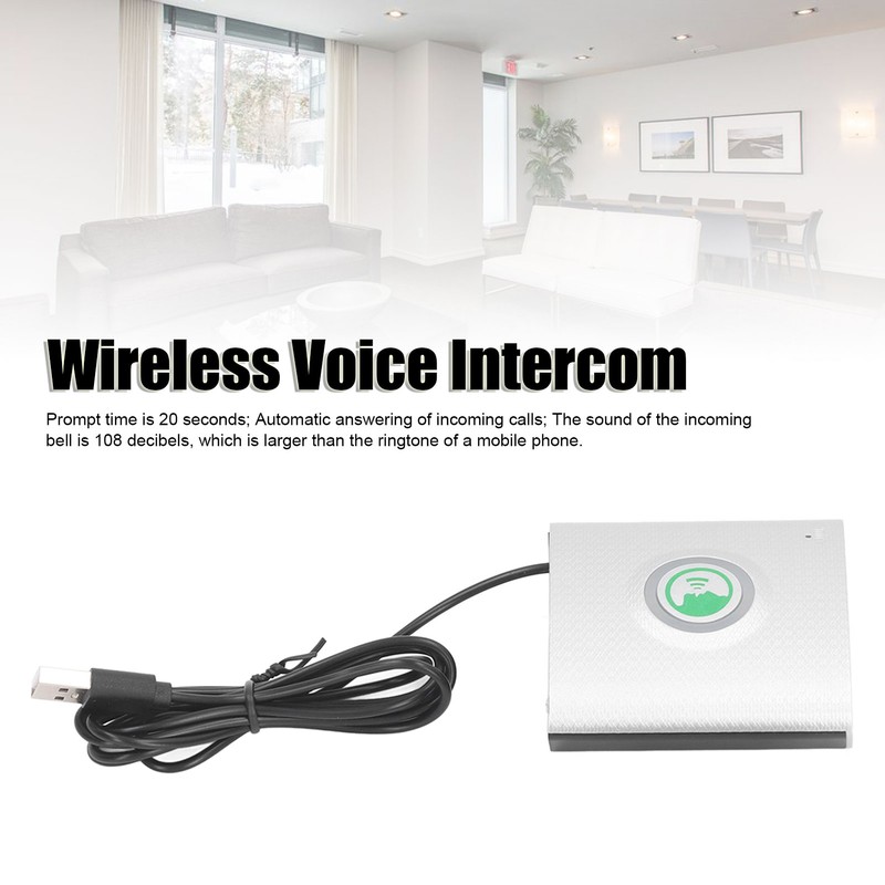 2 Way Voice Intercom Anti Interference Wireless 1 Key Operation