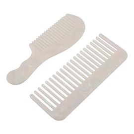 IWOWHERO 2pcs Acetate Static Comb Lightweight Portable Hair Styling Tool with Short Handle for Travel and Everyday Use Gentle Scalp Suitable for All Hair Types