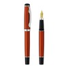 Xezo Incognito Fountain Pen, Medium Nib. Sunstone Orange Layered Lacquer
