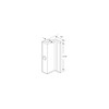 CRL Clear Plastic "Z" Shaped Shower Door Pull Handle- 2/PK