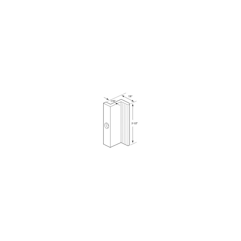 CRL Clear Plastic "Z" Shaped Shower Door Pull Handle- 2/PK