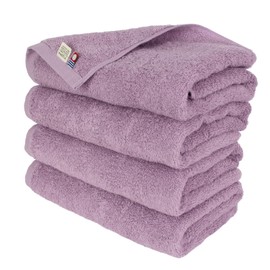 aso Mini Bath Towels, Imabari Towels, Set of 4, Medium Thick, 17.3 x 39.4 inches (44 x 100 cm), 100% Cotton, Made in Japan, Everyone's Towels (Set of 4, Ash Purple) cy-mt275-mb4-ap