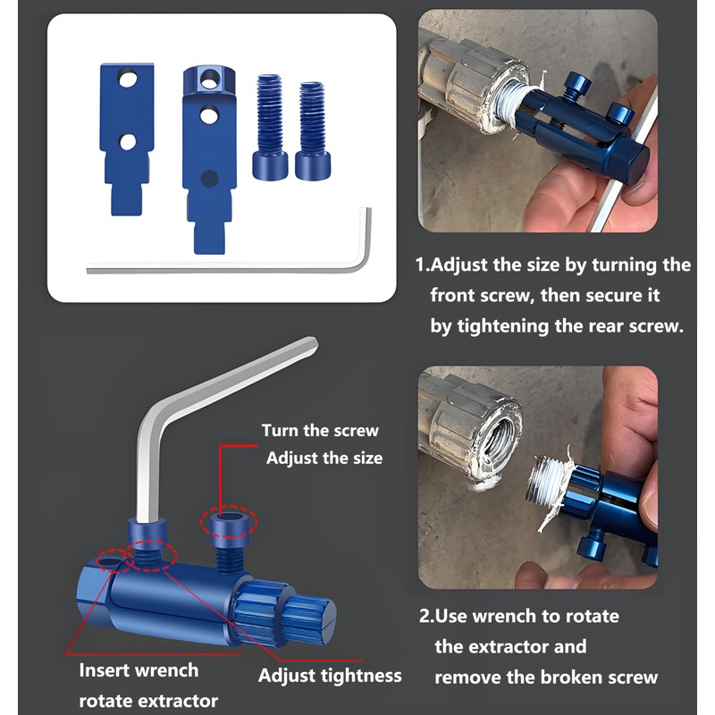 Broken Pipe & Screw Extractor Tool, Broken Faucet Extractor Removal