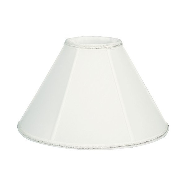 Royal Designs Round Empire Designer Lamp Shade, White, 6 x