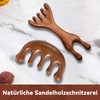 SANTUO 2 Stück Holz Kopfhaut Massagebürste Kopfmassage Kamm aus Holz