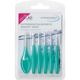 Oral Prevent Interdental Brushes Smart Grip 0.80 mm Green Pack of 2 x Pack of 6)