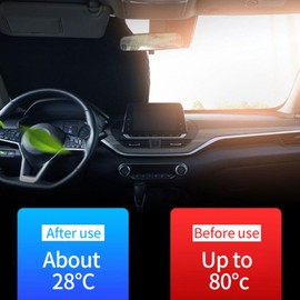 Sonnenschutz Auto Windschutzscheibe Regenschirm Faltbarer UV-Schutz Sonnenschirm für die Windschutzscheibe für die meisten Autos (A,65 * 125cm)