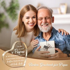 Joyvado Dad Gift, Heart Shaped Acrylic Home Decoration, Gifts for Dad, Men, Father from Daughter, Son for Birthday, Christmas