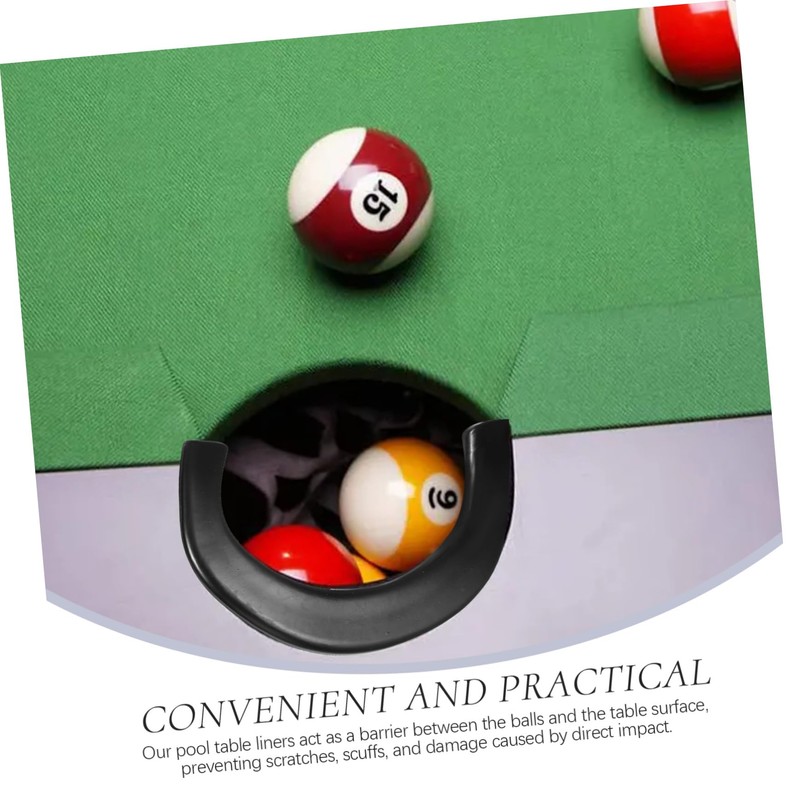 BESPORTBLE 6pcs Sturdy Snooker Hole Liner Protective Billiard Pocket Liners