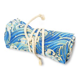 GLADFRESIT Canvas Pencil Wrap Case 72 Holes Colored Pencil Roll Holder Bag Storage Organizer for Painter Kids Teenagers Students