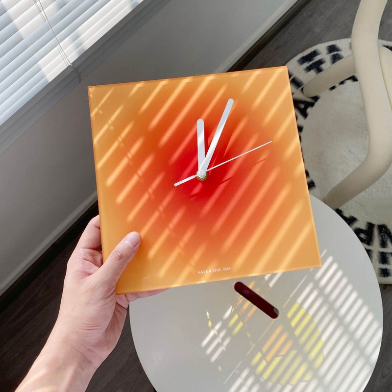 Modern Wall Clock Ins Style Acrylic Finely Polished Vibrant Colors