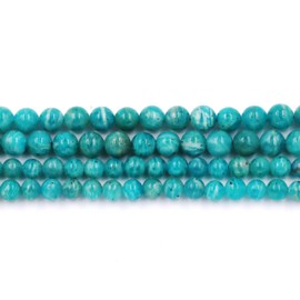 Malahill - abalorio de piedra natural para hacer joyas, abalorio sueltas con cordón elástico para hacer pulseras, collares, abalorio AAA Rusia Amazonita, 8 mm