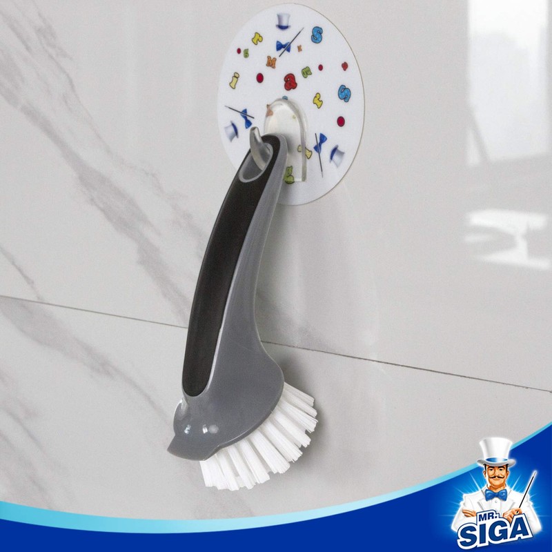 MR.SIGA Pot and Pan Cleaning Brush, Dish Brush for Kitchen,