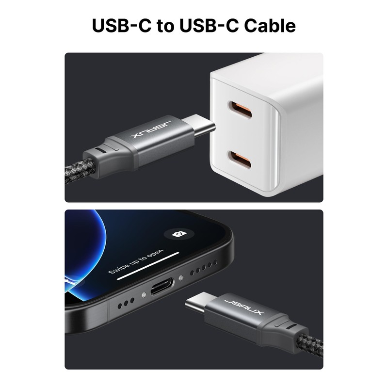 JSAUX JSAUX 100W USB C to USB C Cable [2-Pack