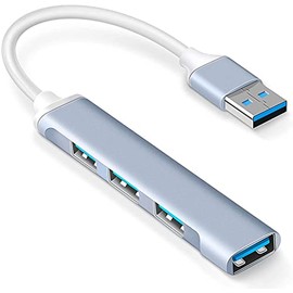 Autbye Hub USB Multipuerto 4 en 1, de Aluminio con Puertos USB 3.0 | Hub de Velocidad Ultra Alta Ideal para Laptop, PC y Accesorios. Compatible con Cualquier Sistema Operativo
