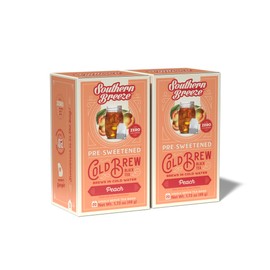 Southern Breeze Cold Brew Sweet Tea Peach Iced Tea with Black Tea and Zero Carbs Zero Sugar, 20 Individually Wrapped Tea Bags (Pack of 2) Southern Sweet Tea Iced Tea Beverage