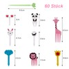 VEGCOO Pack of 60 Food Picks Fruit Forks Kids Skewers
