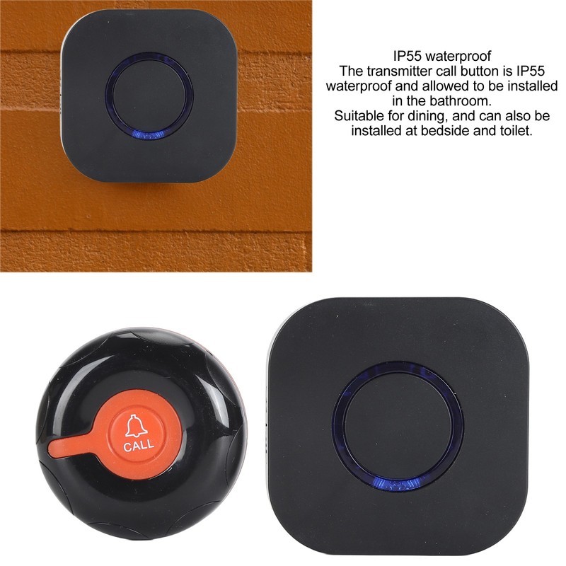 Wireless Caregiver Pager Emergency Nurse Alert System 433MHZ Volume Adjustment