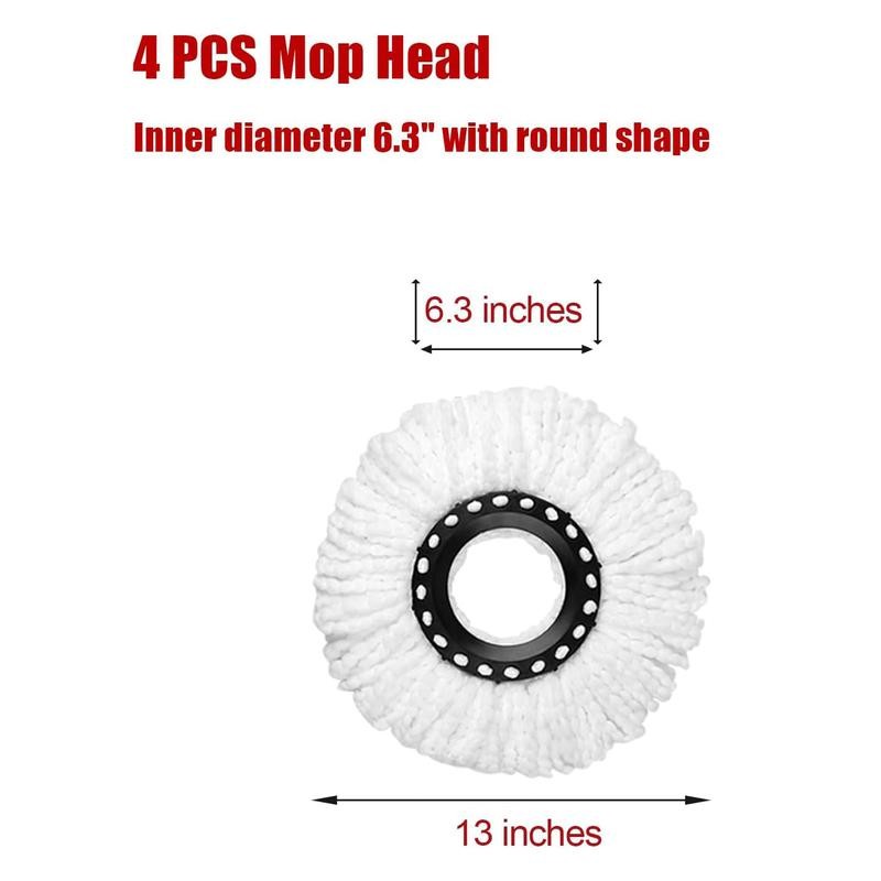 8 Pack Spin Mop Replacement Head for 360° Spin Mop