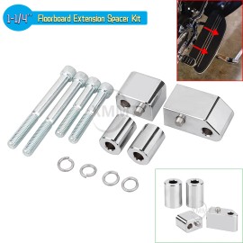 Unbranded Chrome 1-1/4'' Driver Floorboard Spacer Extension Kit For Harley 09-13 FL Trikes