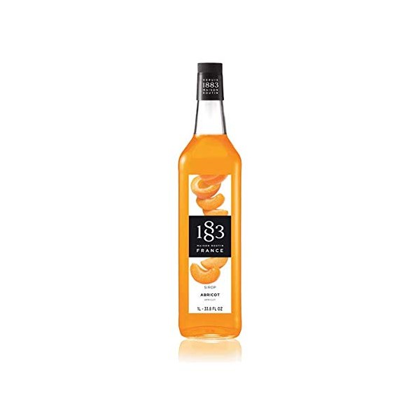1883 Maison Routin - Apricot Syrup - Made in France - Glass Bottle | 1 Liter (33.8 oz)
