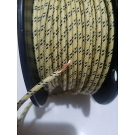 Ton's Performance 10 feet Vintage Braided Cloth Covered Primary Wire 14 gauge 14g Yellow 2 Black