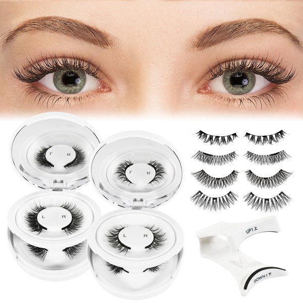 IHONYI Magnetic Eyelashes, Reusable Magnetic Eyelashes with Applicator, Magnetic Lashes