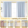 BHSRODS 1" Modern Gold Double Curtain Rod Glass Ends, 48