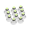 X AUTOHAUX 10 Pcs Green T3 3030 LED Interior Instrument