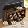 Shoe Storage Bench with Flip Drawers & Lift Top Storage