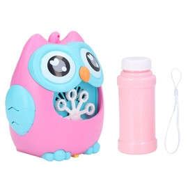 Bubble Machine Cute Cartoon Owl Shape Kids Electric Bubble Machine Toy Gift for Above 3 Years OldPink