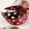 Women's Heart Wide Daily Headband Headband Black