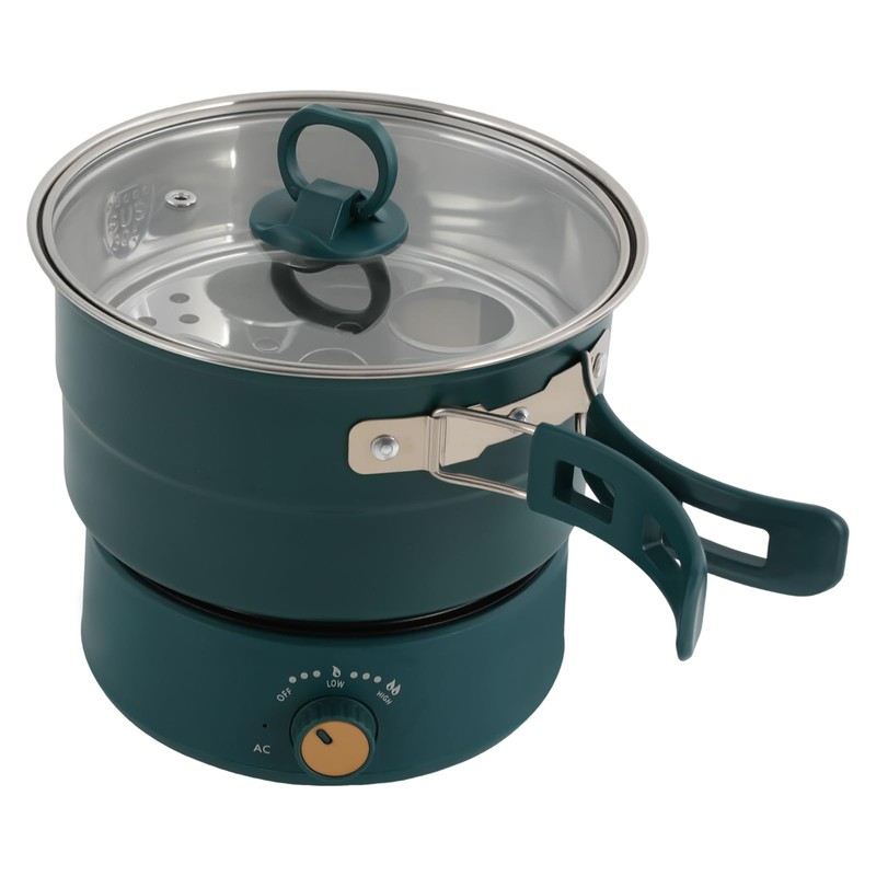 WOHAIPA Portable Mini Folding Handle Electric Hot Pot Lamian Noodles