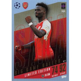 Match Attax Extra 2023 2024 Bukayo Saka Limited Edition Trading Card