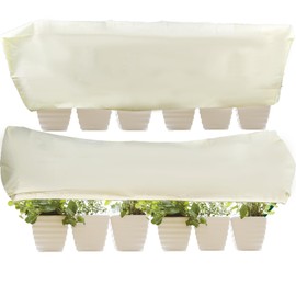 EOMEXAL Plant Covers Freeze Protection 39.3" Plant Cover 2pcs Frost Cloths for Outdoor Plants Winter Plant Covers Freeze Protection(Beige)