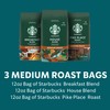 Starbucks Medium Roast Ground Coffee, Variety Pack, 3 bags (12
