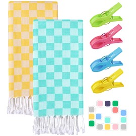 2 Packs Turkish Beach Towels Bath Pool Towel Swim Supplies Women Wife Her 1 2 3 5 6 7 8 10 14 20 25 40 50 Year Cotton Copper Ivory Bronze Leather Iron Paper First 5th 6th 10th 14th