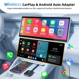 2 in 1 Wireless CarPlay Adapter 2024 Upgraded, Wireless CarPlay & Android Auto Adapter Converts Factory Wired CarPlay to Wireless, Car Play Video box for Cars from 2016 and iOS 10+ Plug and Play