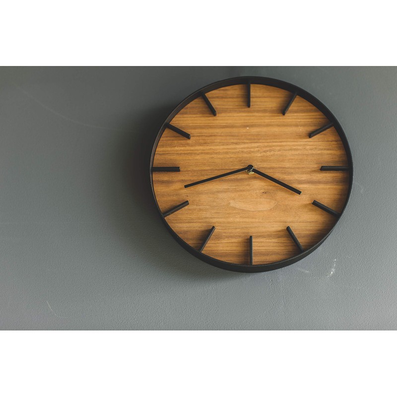 Yamazaki Home Wall Clock - Modern Wood Home Decoration, Brown
