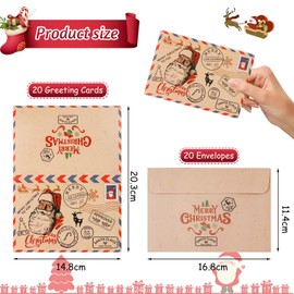 Christmas cards with envelope set (set of 20), Christmas card, Christmas folding cards, Merry Christmas postcard, for your Christmas greetings, motif for the most beautiful Christmas greetings in