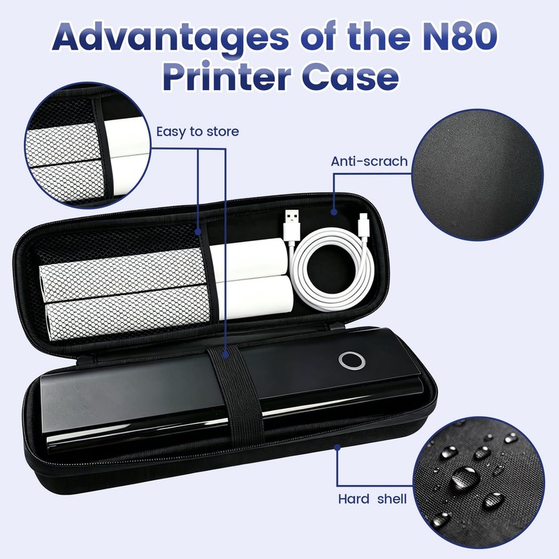 NDYIN Printer Case Compatible N80 Portable Printer