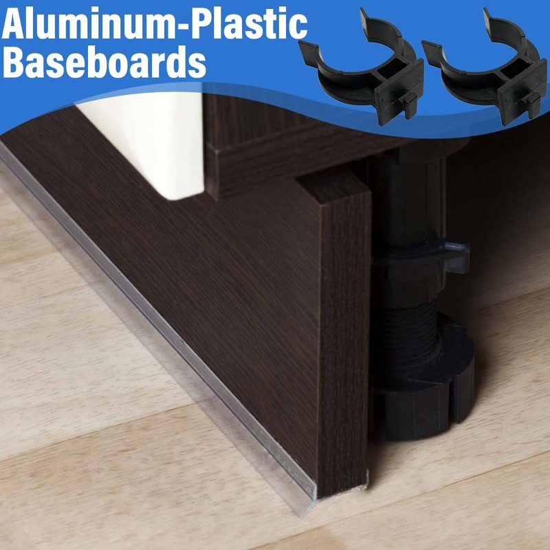 UEIOAVL Skirting Boards 15 Pieces Kitchen Skirting Clips Universal Kitchen